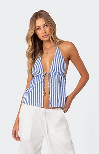 Edikted Madelyn Tie Front Top