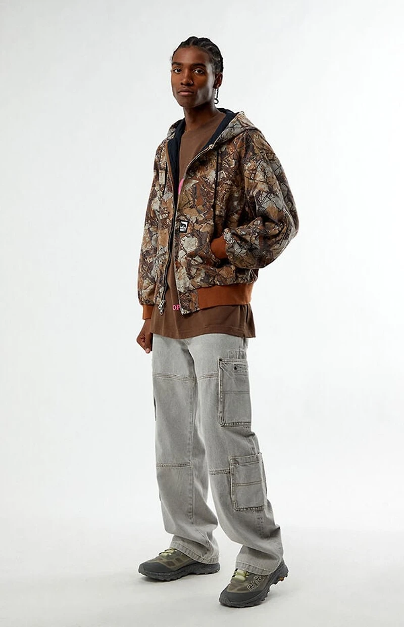 Obey Camo Glen Hooded Zip Up Jacket