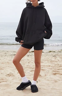 John Galt Black Christy Oversized Hoodie