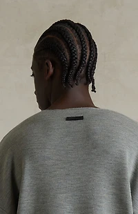 Fear of God ESSENTIALS Concrete Heather Merino Wool Short Sleeve Knit T-Shirt