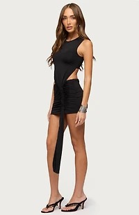 Edikted Sash Cutout Mini Dress