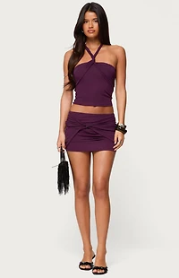 Edikted Maggi Knotted Mesh Mini Skirt