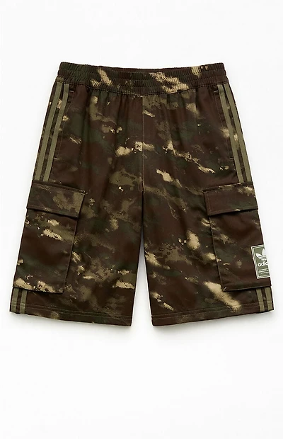 adidas Kids Camo 3-Stripes Cargo Shorts