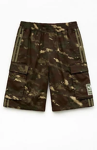 adidas Kids Camo 3-Stripes Cargo Shorts