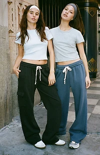 John Galt Black Anastasia Cargo Sweatpants