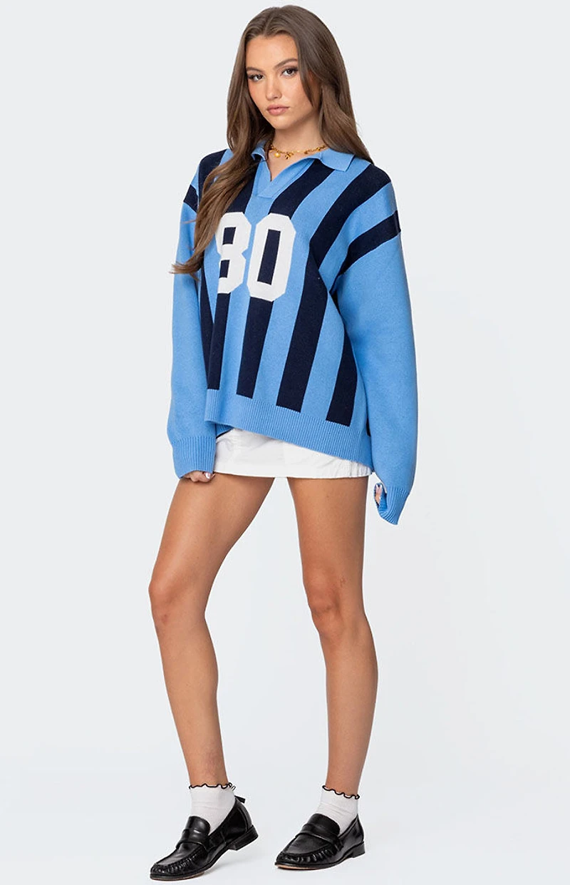 Edikted Larson Oversized Polo Sweater