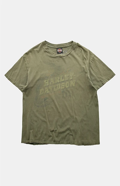 PS VINTAGE Olive 2000s Harley Davidson Graphic T-Shirt