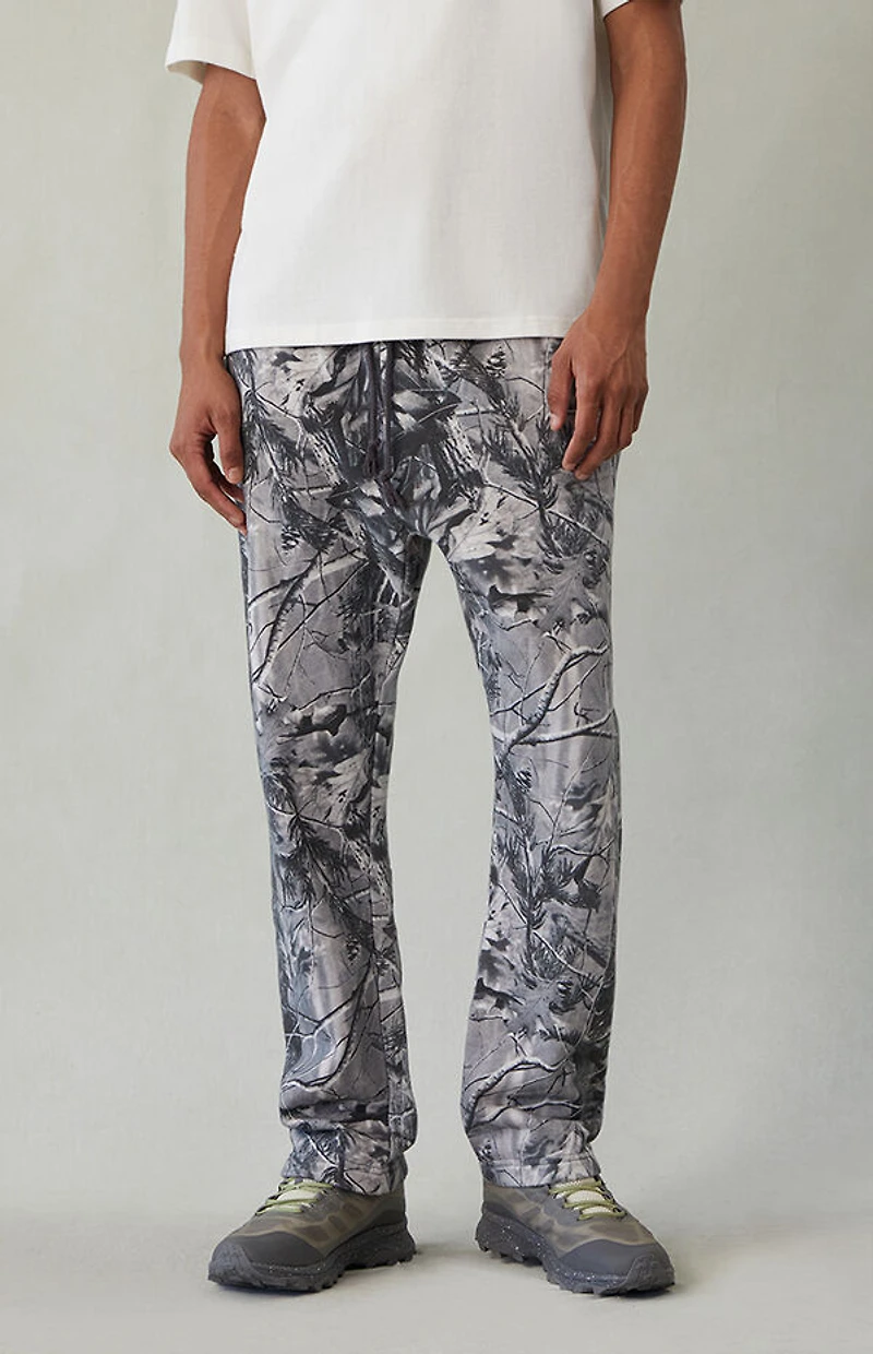 Pacsun Gray Camo Straight Leg Sweatpants