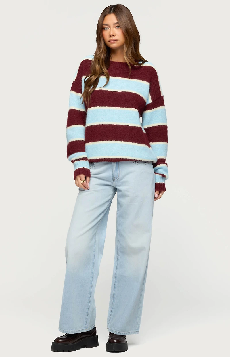 Edikted Conrad Striped Knit Sweater