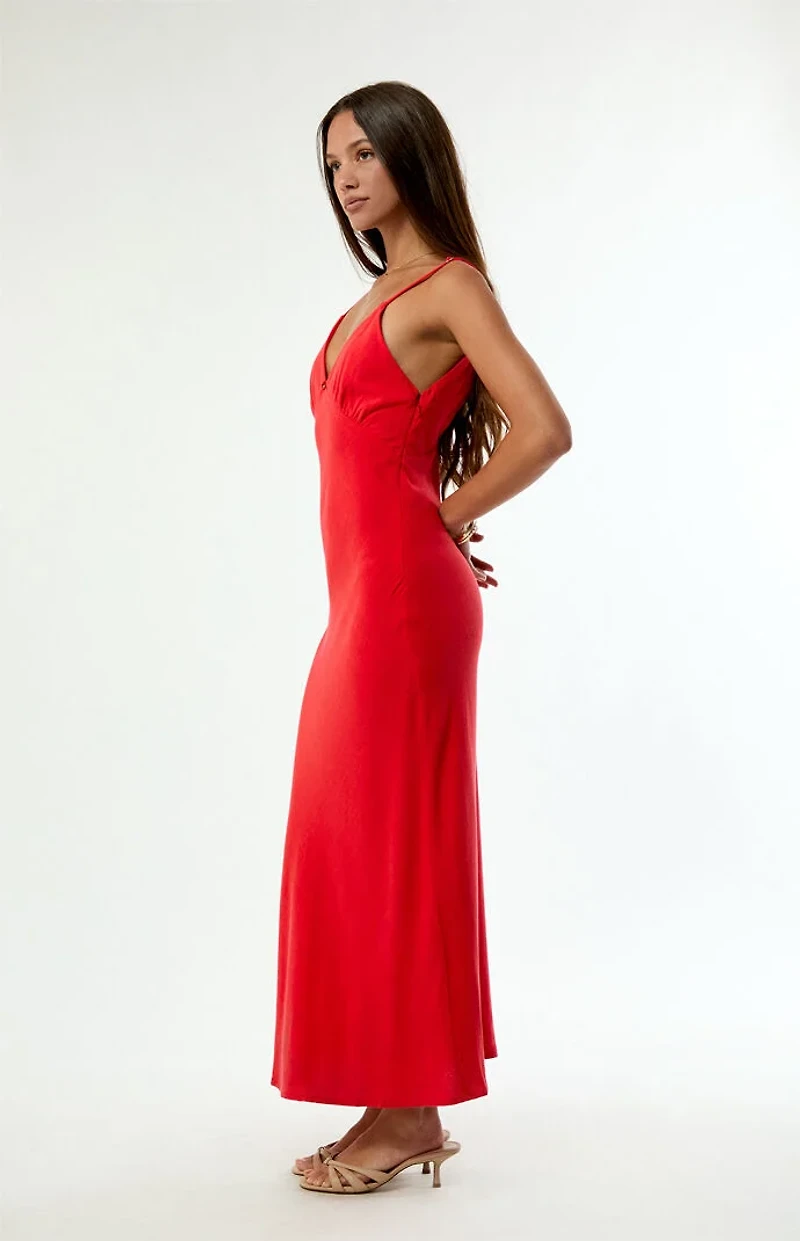 Rhythm Sunny Days Linen Bias Midi Dress