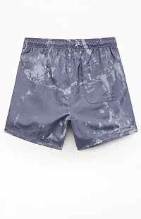 Pacsun Gray Oil Dye 4.5" Swim Trunks