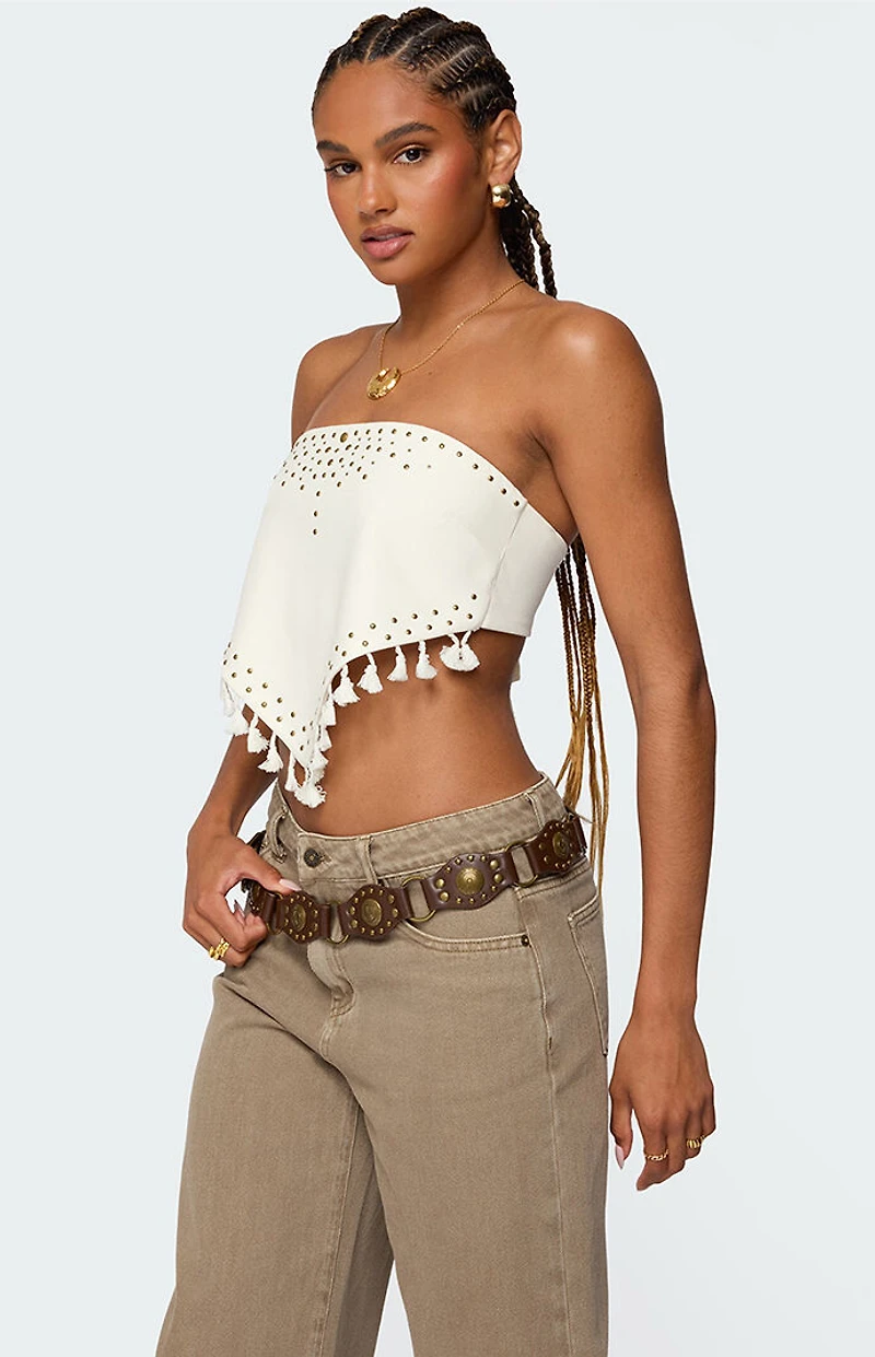 Edikted Stud and Tassel Handkerchief Top