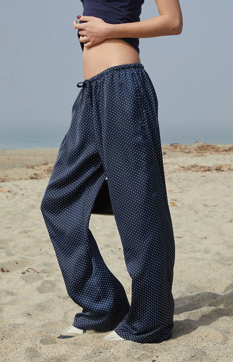 John Galt Blue Polka Dot Anastasia Lounge Pants