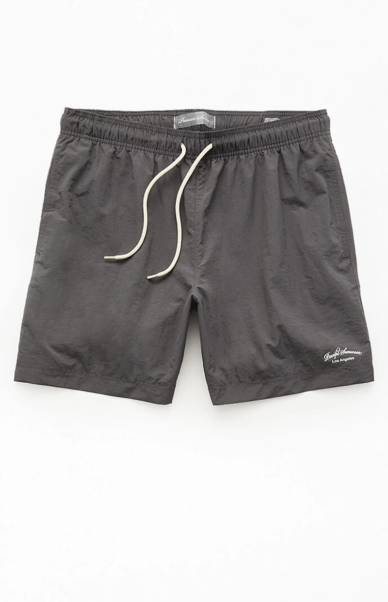 Pacsun Collegiate Solid 7" Swim Trunks