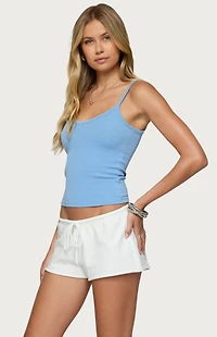 Edikted Aspyn V Neck Ribbed Tank Top