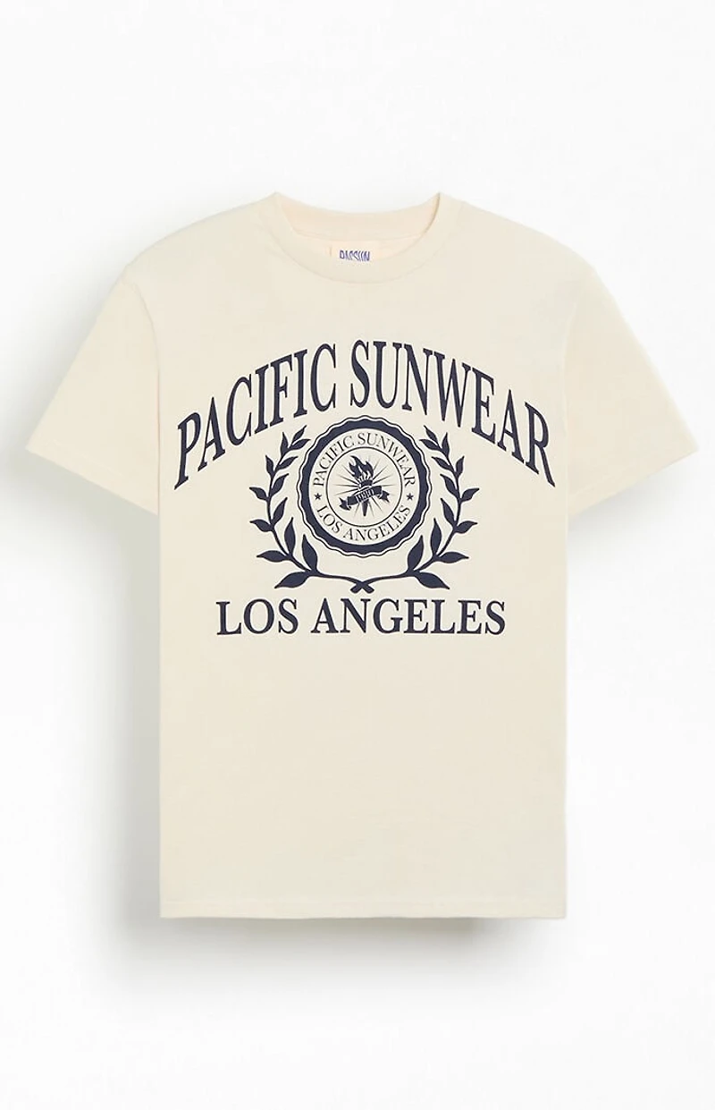 Pacsun Off White Pacific Sunwear Collegiate T-Shirt