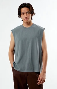 Pacsun Gray Cut Off Muscle T-Shirt