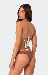 Edikted Niki Crochet Strapless Top