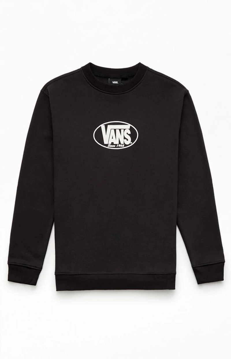 Vans Kids Black Classic Oval Crew Neck Sweatshirt