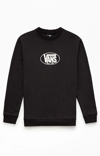 Vans Kids Black Classic Oval Crew Neck Sweatshirt