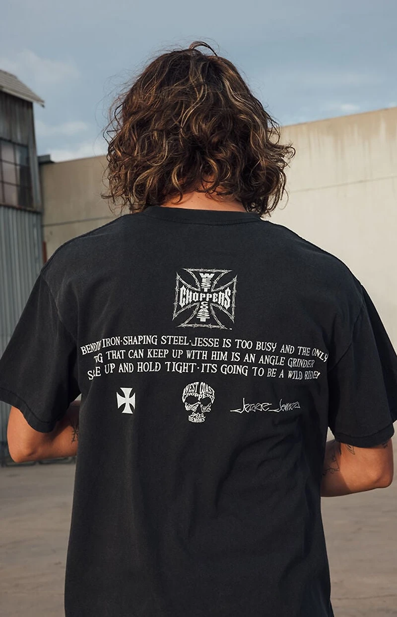 West Coast Choppers Barb Wire Iron Cross T-Shirt