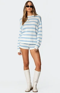 Edikted Amaris Oversized Striped Knit Sweater
