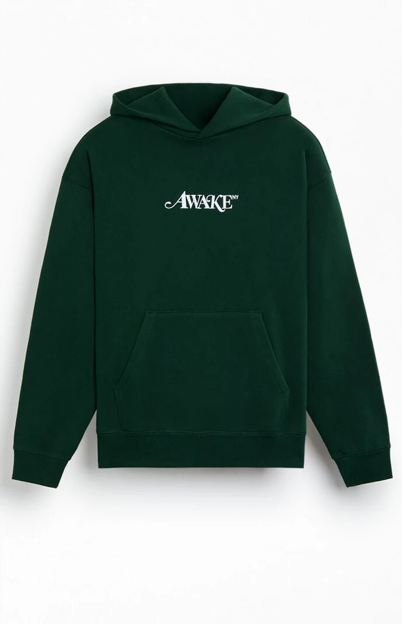 Awake NY Green Classic Logo Hoodie