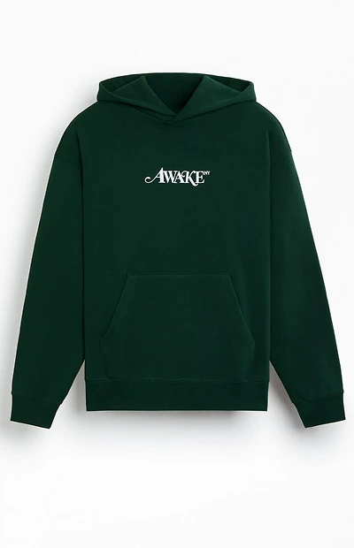 Awake NY Green Classic Logo Hoodie
