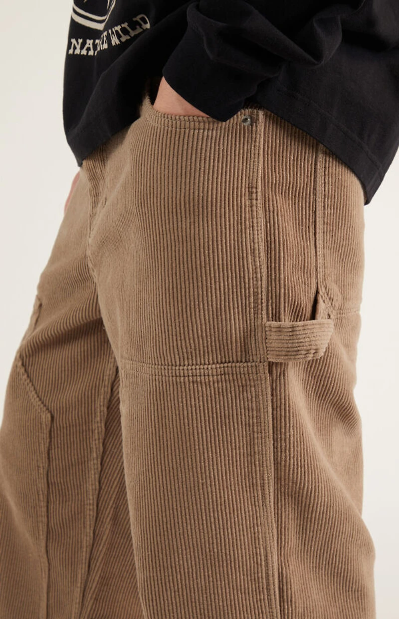 Pacsun Tan Corduroy Baggy Carpenter Pants