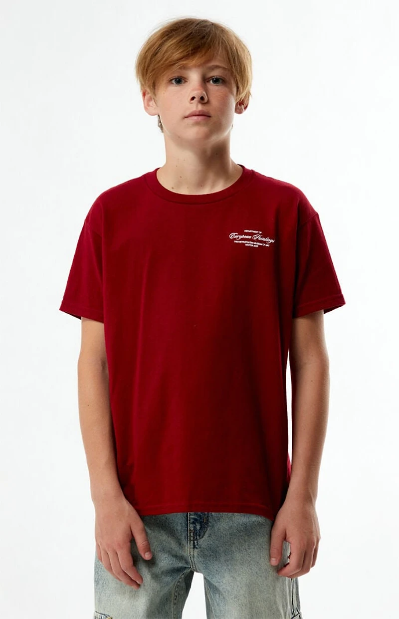 The Met x Pacsun Kids Burgundy Curatorial T-Shirt