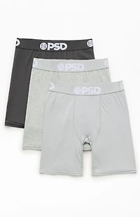 PSD Underwear 3 Pack Grey Days Cotton Boxer Briefs