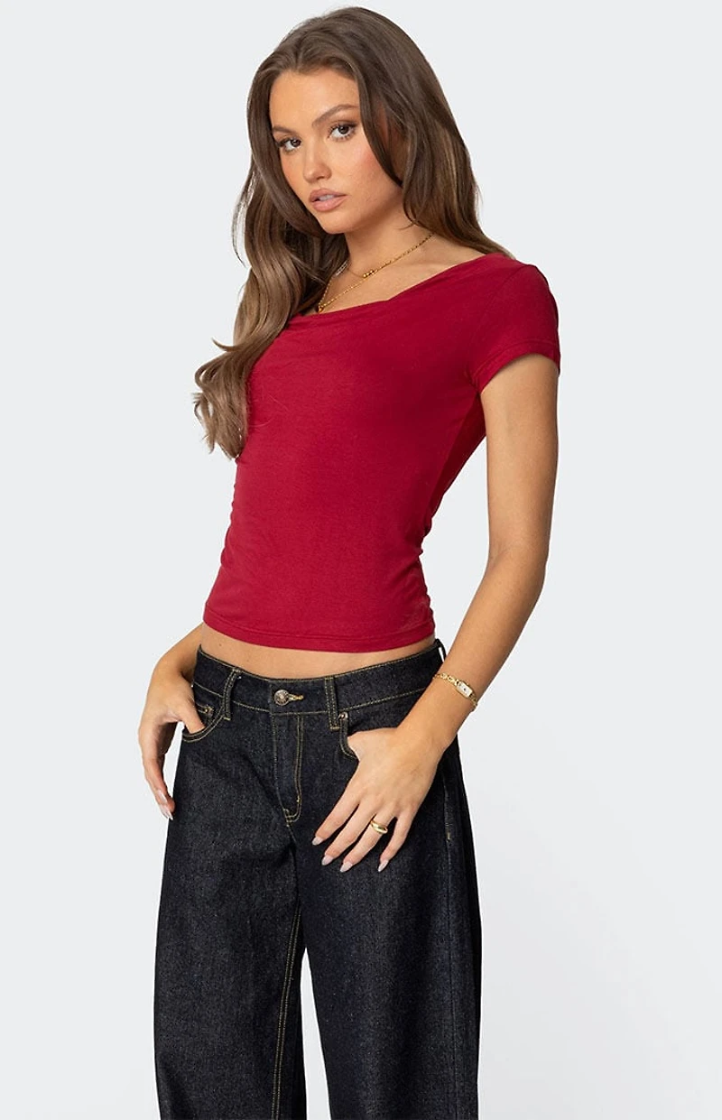 Edikted Javi Cowl Neck Top