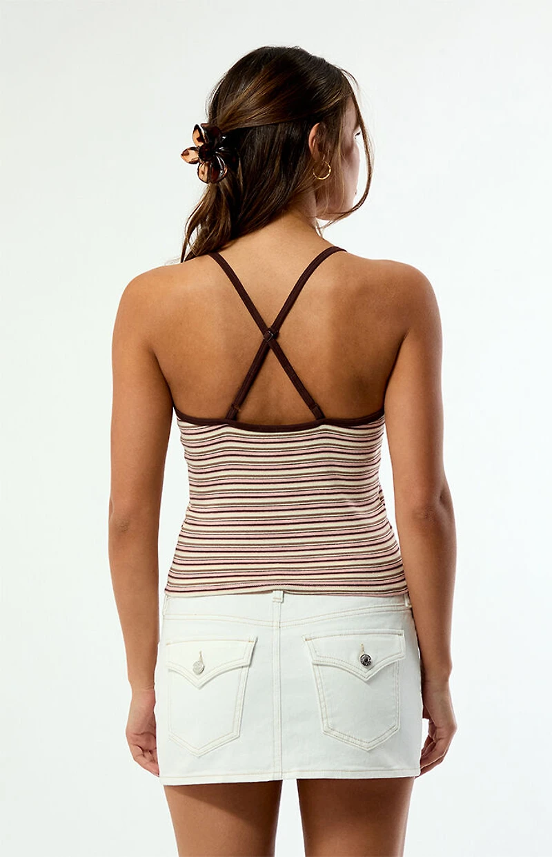 Your Favorite Elle Easy V-Neck Striped Tank Top