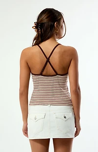 Your Favorite Elle Easy V-Neck Striped Tank Top