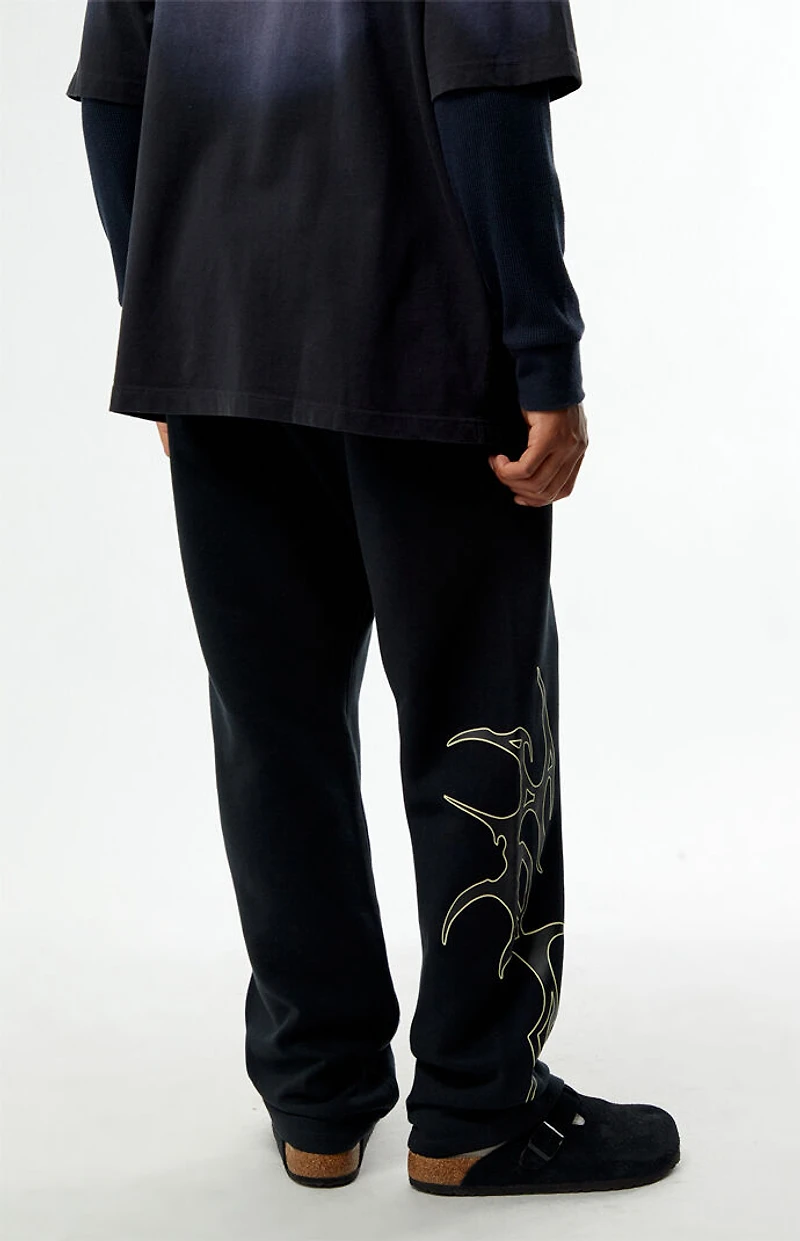Pacsun Black Obscura Fleece Baggy Sweatpants