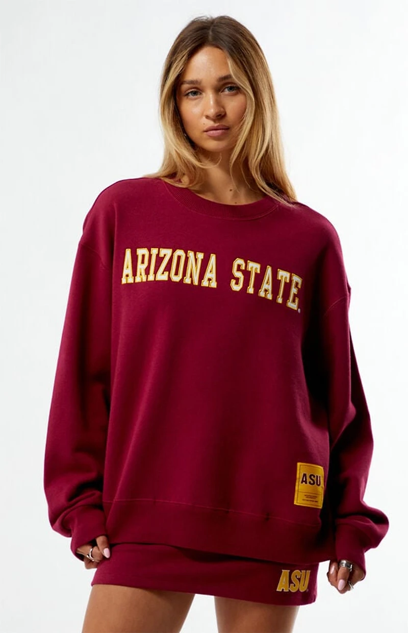 WILD COLLECTIVE x Pacsun ASU Applique Crew Neck Oversized Sweatshirt