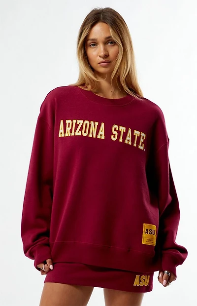 WILD COLLECTIVE x Pacsun ASU Applique Crew Neck Oversized Sweatshirt