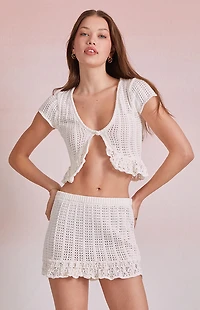 Beverly and Beck Elenah Crochet Top