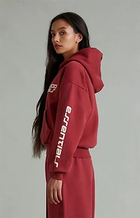 Fear of God ESSENTIALS Women's Crimson Classic Cropped Hoodie