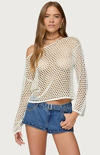 Edikted Kalley Off Shoulder Crochet Top