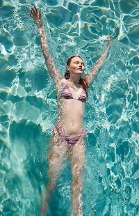 Pacsun Pink & Brown Striped Summer Side Tie Bikini Bottom