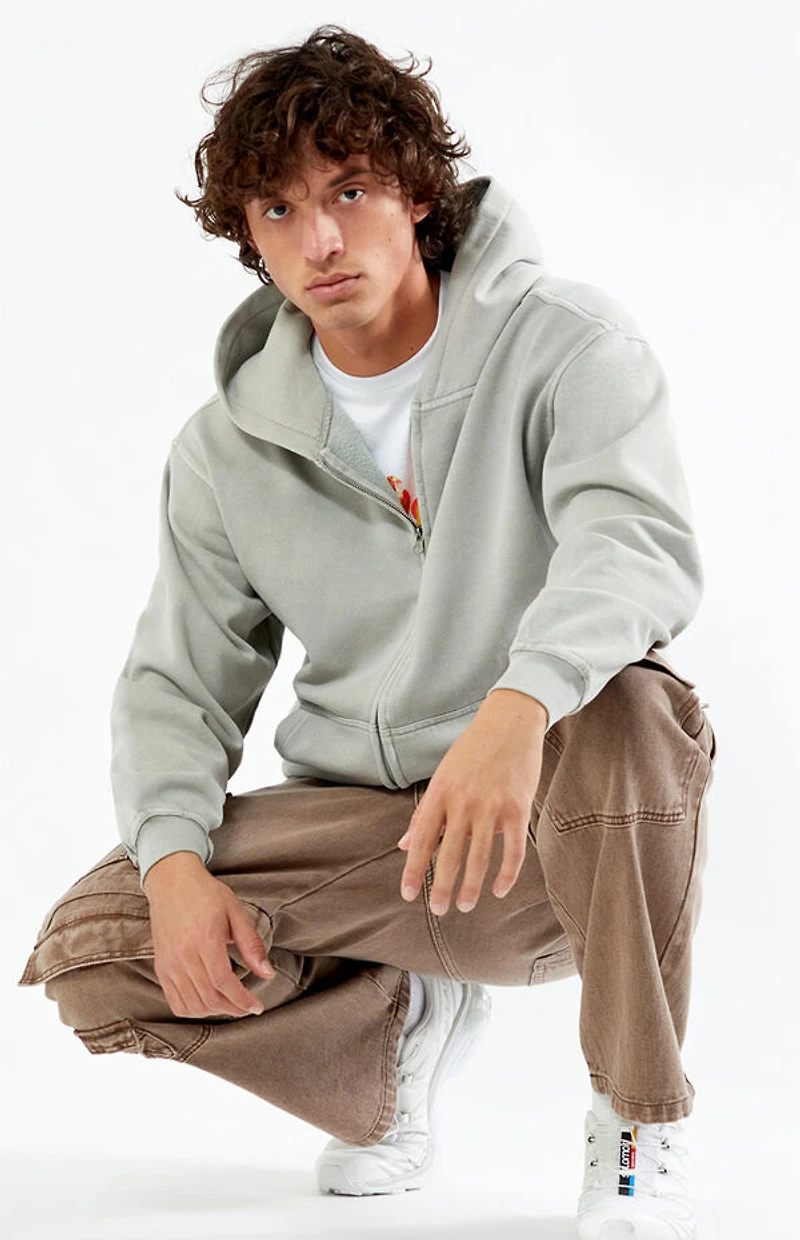 Pacsun Vintage Washed Full Zip Hoodie