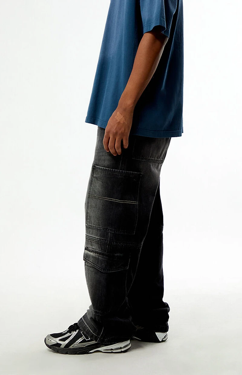 Pacsun Dylan Baggy Jeans Cargo Faded Black