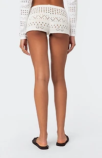 Edikted Betsy Tie Front Knitted Shorts