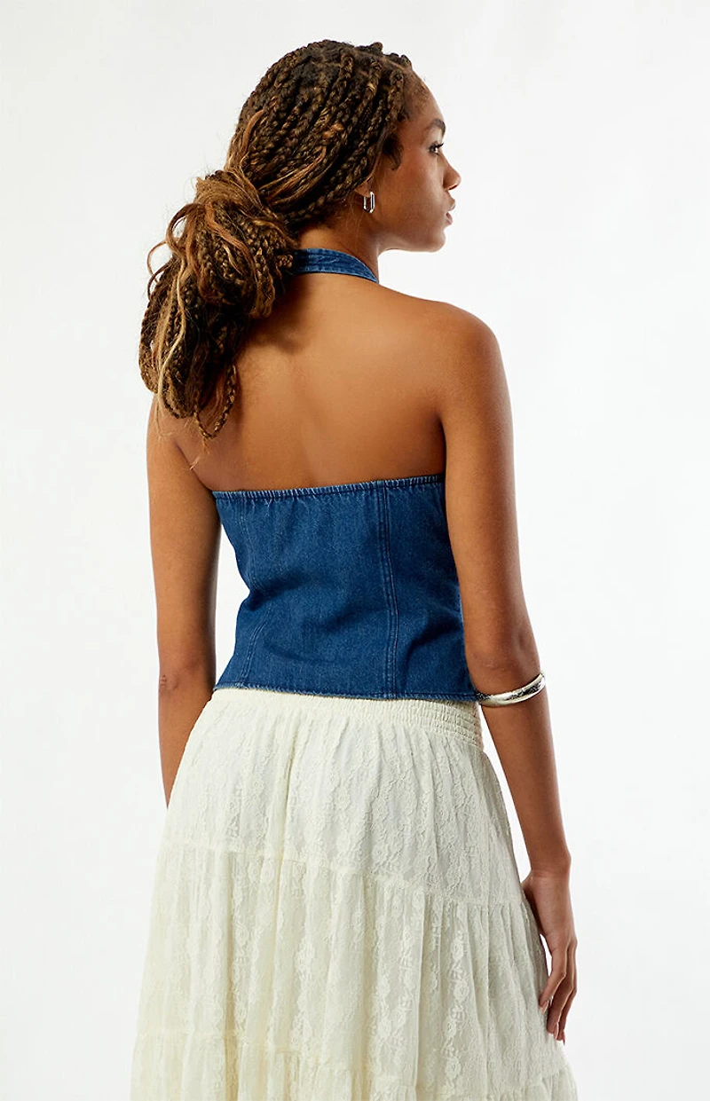 Your Favorite Ellie Denim Halter Vest