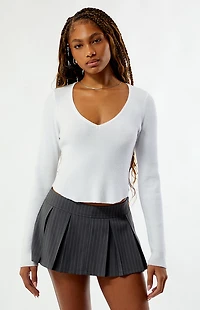 LA Hearts Woodland V-Neck Sweater