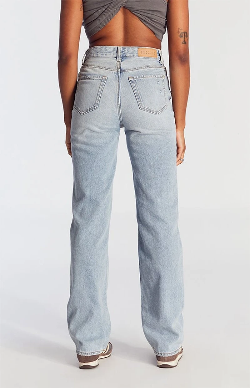 Pacsun '90s Boyfriend Jeans Ripped Light Indigo