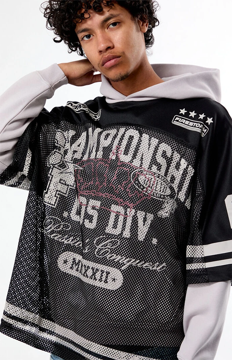 Pacsun Championship Jersey 2fer Hoodie