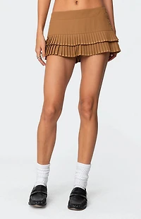 Edikted Double Pleated Mini Skort