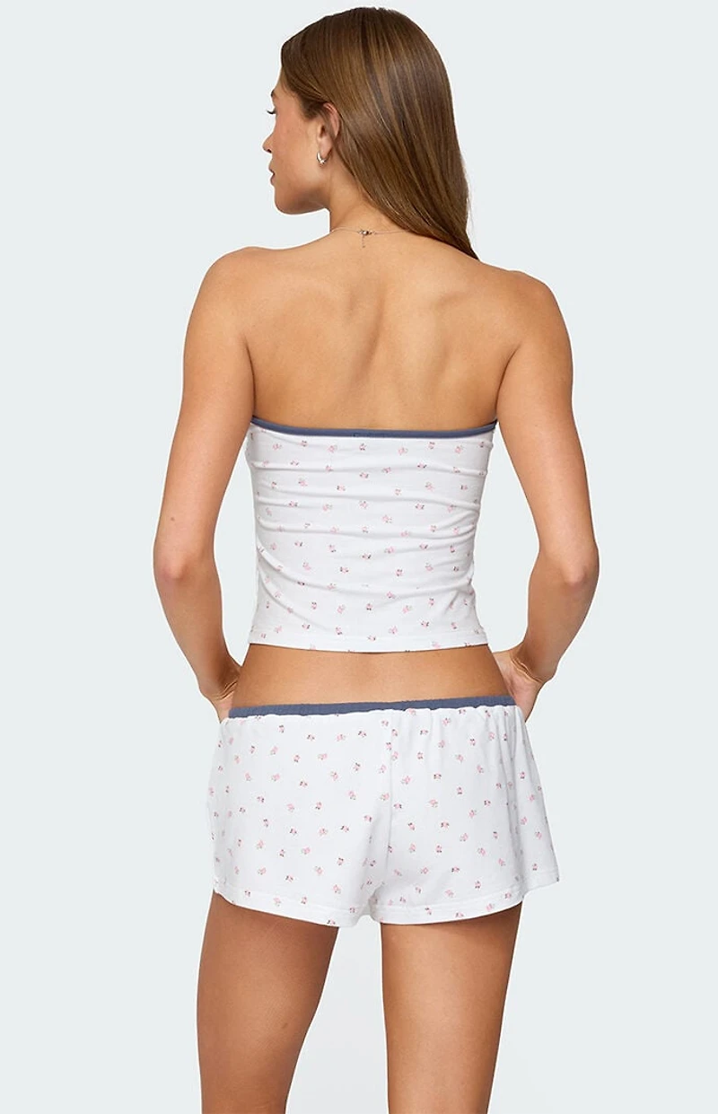 Edikted Stefi Floral Contrast Tube Top